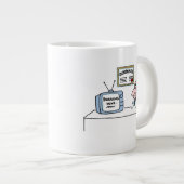 整形外おもしろい術者の漫画テレビ速報 ジャンボコーヒーマグカップ (正面右)