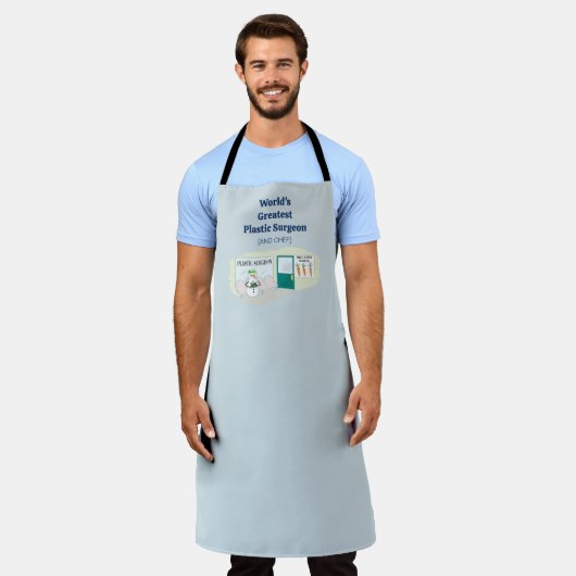 整形外科おもしろい医霜の降りた漫画の先生 エプロン (着用した状態)
