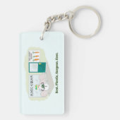 整形外科おもしろい医霜の降りた漫画の先生 キーホルダー (裏面)