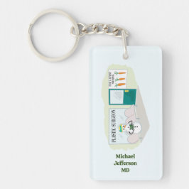 整形外科おもしろい医霜の降りた漫画の先生 キーホルダー