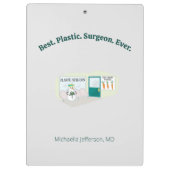 整形外科おもしろい医霜の降りた漫画の先生 クリップボード (裏面)