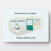 整形外科おもしろい医霜の降りた漫画の先生 フォトプラーク (正面)