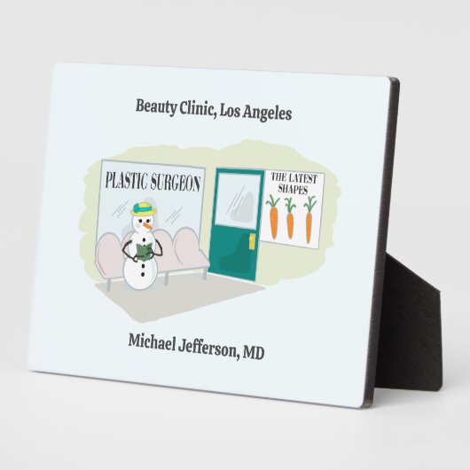 整形外科おもしろい医霜の降りた漫画の先生 フォトプラーク (側面)