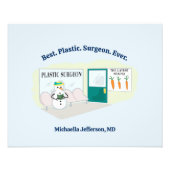 整形外科おもしろい医霜の降りた漫画の先生 フォトプリント            (正面)