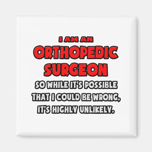 整形外科おもしろい外科医…非常に可能性の低い マグネット (正面)