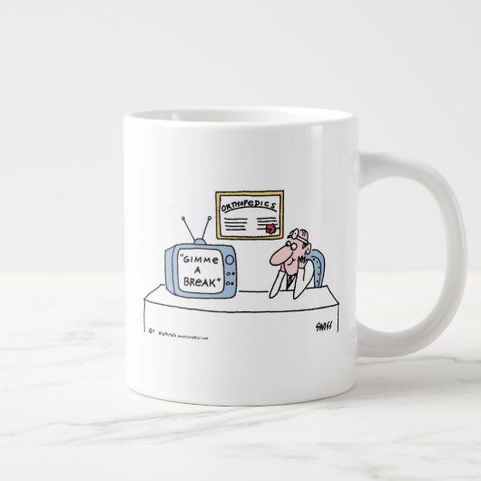 整形外科おもしろい学RNまたは整形外科の外科医の漫画 ジャンボコーヒーマグカップ (右)