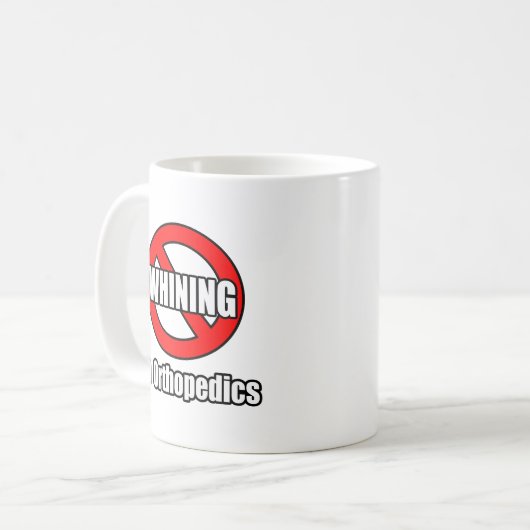 整形外科で泣き言を言わない コーヒーマグカップ (正面左)