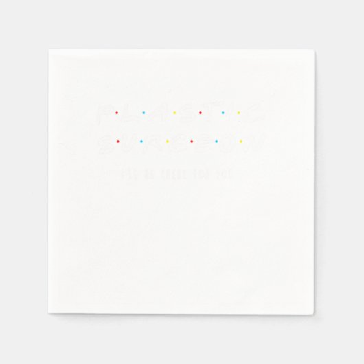 整形外科のギフトが来るぞ スタンダードカクテルナプキン (正面)