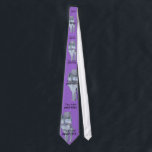 整形外科の医者の外科医のタイの紫色 ネクタイ<br><div class="desc">ユニークな整形外科の外科医のタイ"骨の囁くもの"、膝の水彩画のスケッチ。  前のオルトナースが作成する種類の1つ</div>