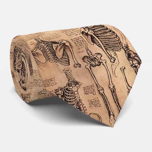 整形外科の医者のDa Vinciの骨のタイベージュ色 ネクタイ (ロール)