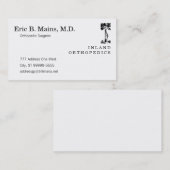 整形外科の外科医の曲がった木 名刺 (正面/裏面)