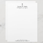 整形外科の外科曲がった木 レターヘッド (正面/裏面)