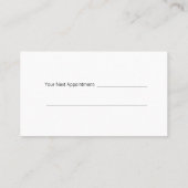 整形外科の曲がった木のアポイントメント 予約カード (裏面)