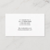 整形外科の曲がった木の記号 名刺 (裏面)