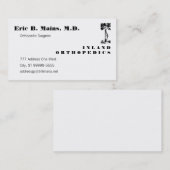 整形外科の曲がった木ノルマンド 名刺 (正面/裏面)