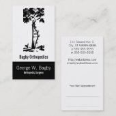 整形外科の曲がった木 予約カード (正面/裏面)
