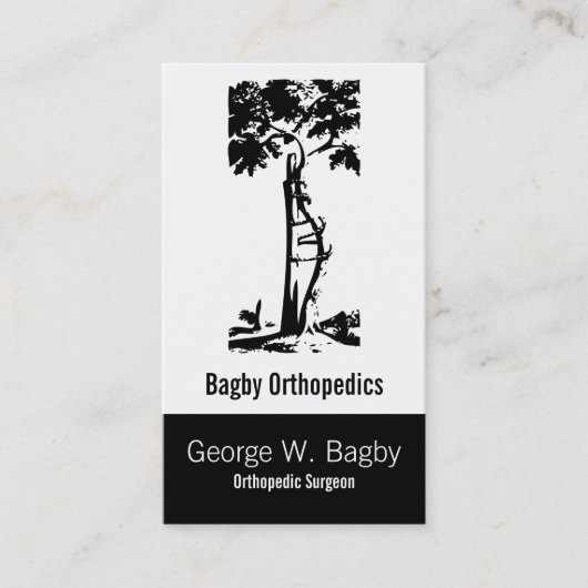 整形外科の曲がった木 予約カード (正面)