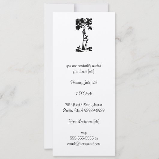 整形外科の曲がった木 招待状 (正面)