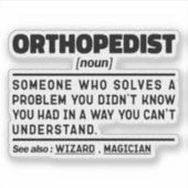 整形外科カイロプラクター補助従業員 シール (正面)