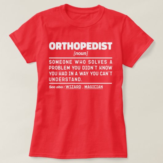 整形外科カイロプラクター補助従業員 Tシャツ (デザイン正面)
