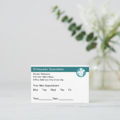 整形外科スペシャリスト医療アポイントメントカード 予約カード (スタンド正面)