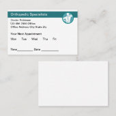 整形外科スペシャリスト医療アポイントメントカード 予約カード (正面/裏面)