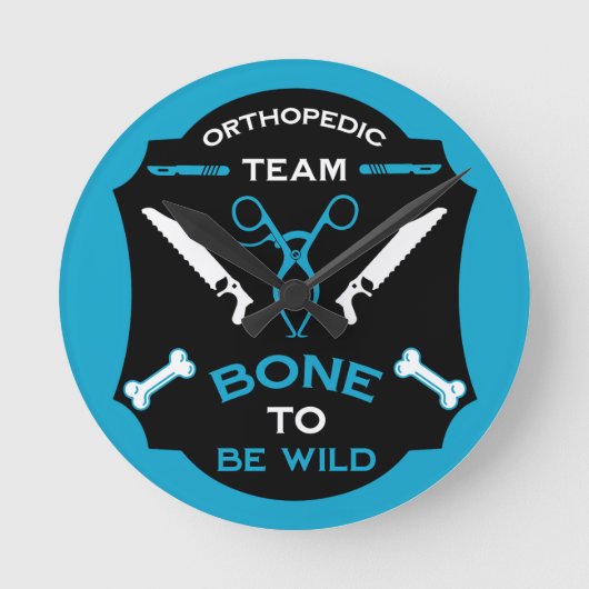 整形外科チーム ラウンド壁時計 (正面)