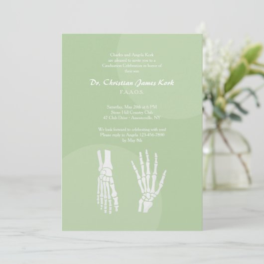 整形外科ドクター卒業招待状 招待状 (スタンド正面)