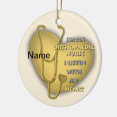 整形外科ナースイエローハート セラミックオーナメント (左)