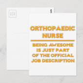 整形外科ナース..ジョブの説明 ポストカード (正面/裏面)