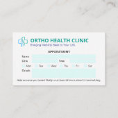 整形外科ビジネス | クリーンアポイントメント 名刺 (裏面)