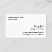 整形外科体彫刻メディカル 名刺 (裏面)