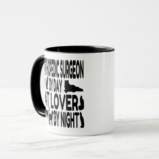 整形外科医が猫を愛する マグカップ (正面左)