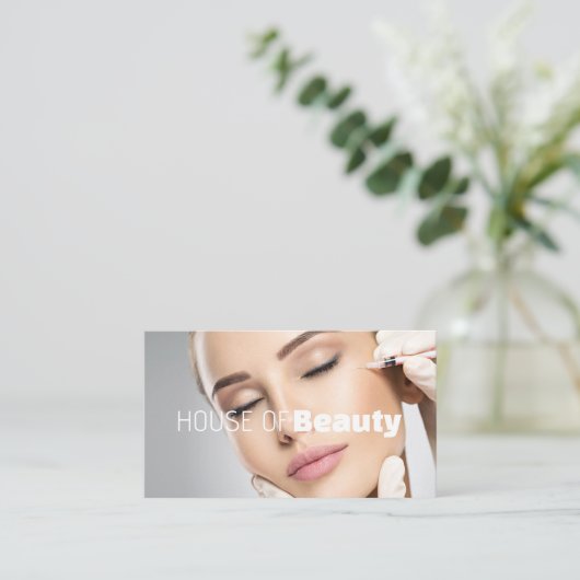 整形外科医インジェクター美しいサロン 名刺 (スタンド正面)