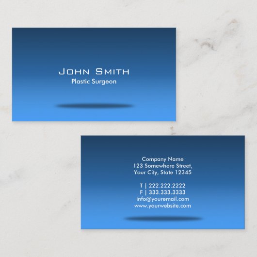整形外科医プロフェッショナルブルー 名刺 (正面/裏面)