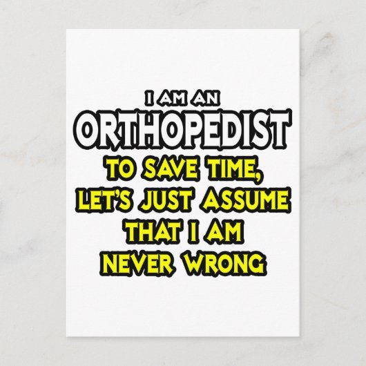 整形外科医…私が間違っていないと仮定 ポストカード (正面)