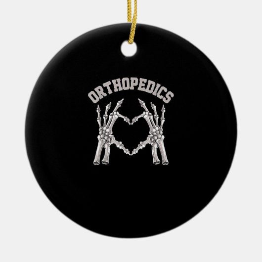 整形外科用スケルトンハンドハートオルソナースRn Cre セラミックオーナメント (正面)