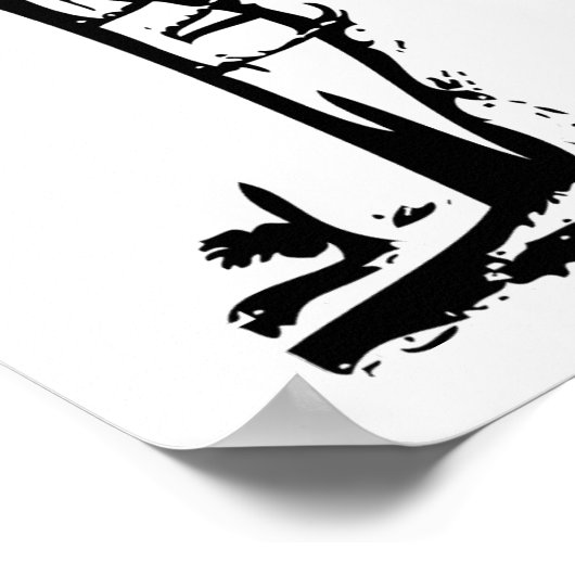 整形外科用曲がった木 ポスター (角)