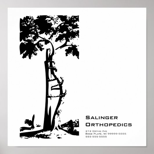 整形外科用曲がった木 ポスター (正面)