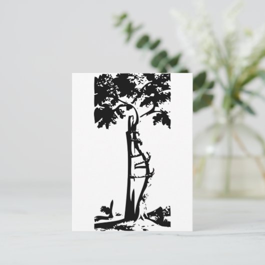 整形外科用曲がった木 ポストカード (スタンド正面)