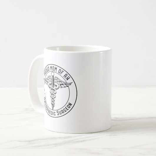 整形外科誇りを持った外科医の幹部バッジの母 コーヒーマグカップ (正面左)