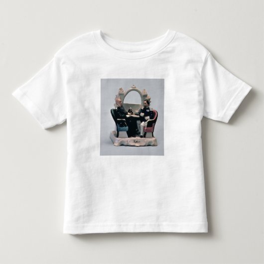 整形式の腕時計の立場 トドラーTシャツ (正面)