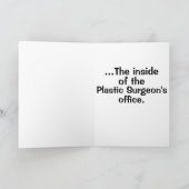 整形手術が好調になるおもしろい漫画本の女性 カード (内部)