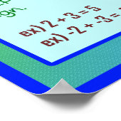 整数のグラフィックオーガナイザーポスターを使用した操作 ポスター (角)