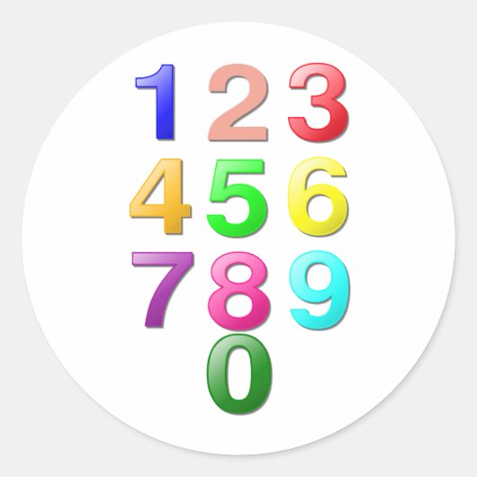 整数またはカウント数にゼロを加えた値 ラウンドシール (正面)