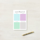 整理された作業 |名前をカスタムする ポストイット (デスク上)