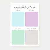 整理された作業 |名前をカスタムする ポストイット (正面)