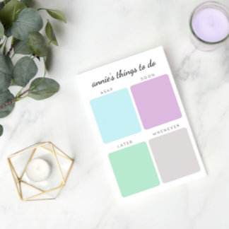 整理された作業 |名前をカスタムする ポストイット