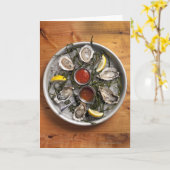 整理される未加工カキ カード (黄色い花)