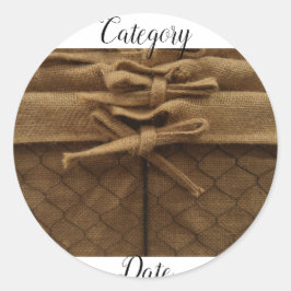 整理しろ！バスケットラベル ラウンドシール